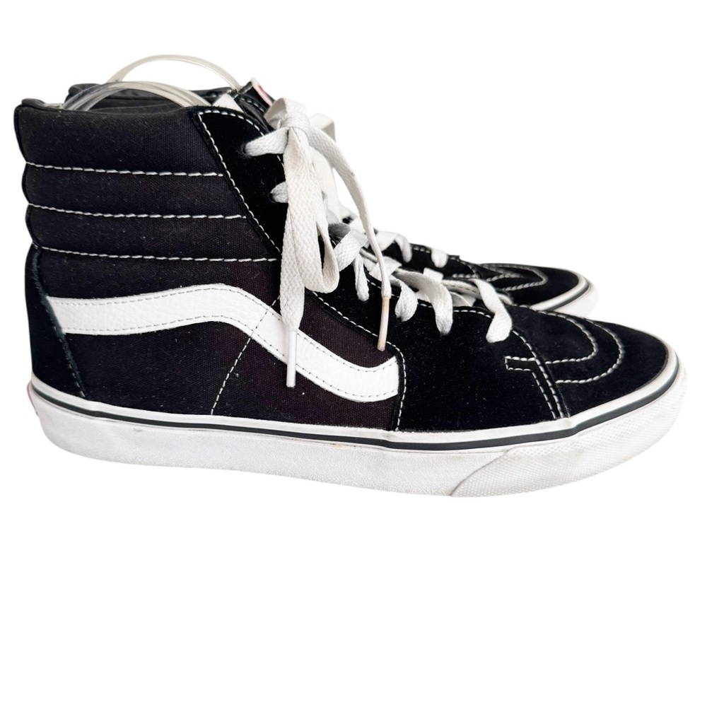 Vans Sk8 Hi Sneaker Canvas Suede Shoe Black Size Men 7 Women 8.5